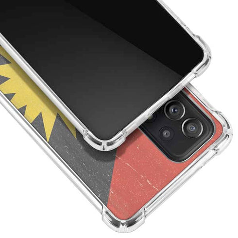 Antigua and Barbuda Flag Distressed Galaxy A72 5G Clear Case